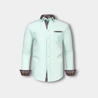 T-shirt manches longues à finitions carreaux pour Homme – Joni