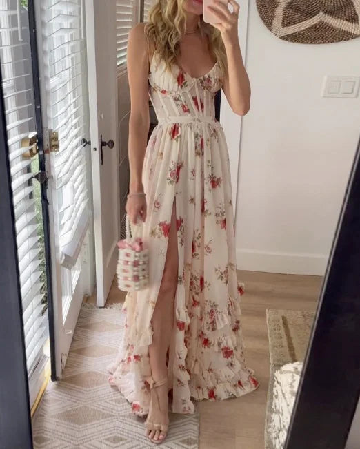 Sonja | Robe midi à motif floral