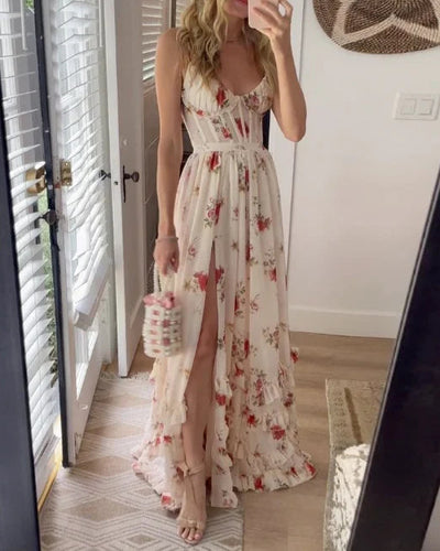 Sonja | Robe midi à motif floral
