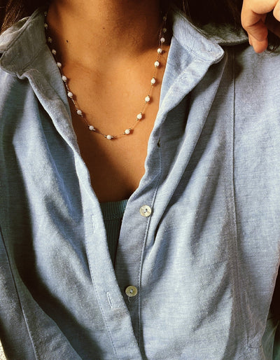 Sophia – Collier – Pierre naturelle – Acier inoxydable