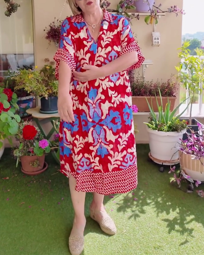 Robe Mode Revers Imprimé Large