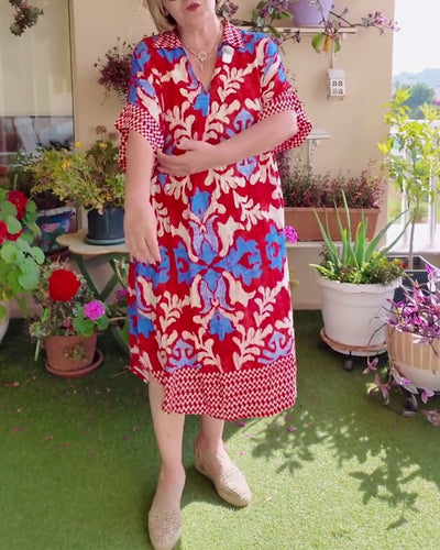 Robe Mode Revers Imprimé Large