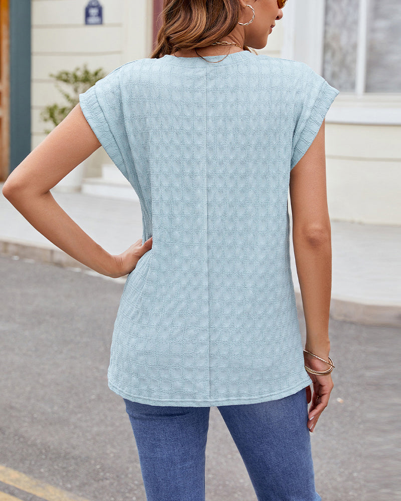 T-Shirt Col Rond Uni Manche Courte