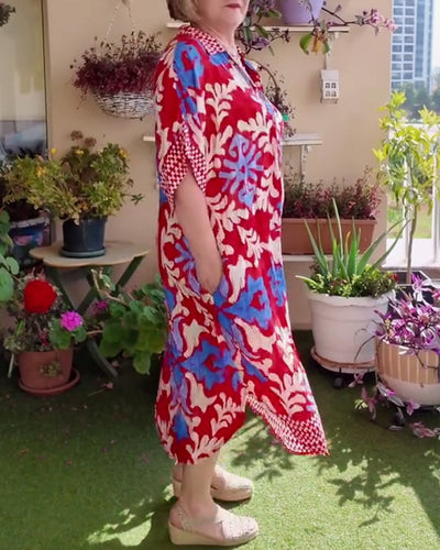 Robe Mode Revers Imprimé Large