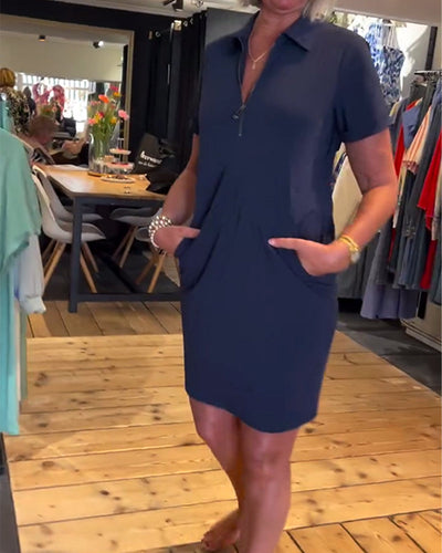 Robe Revers Fermeture éclair