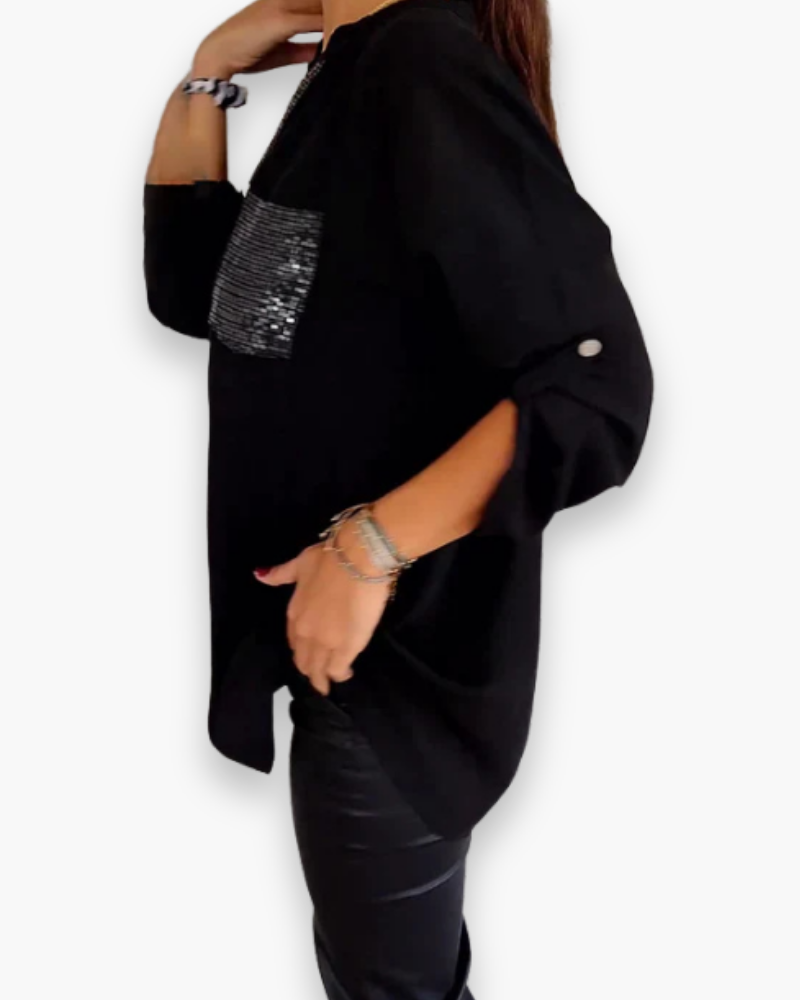 Top long à sequins femme | Look glamour