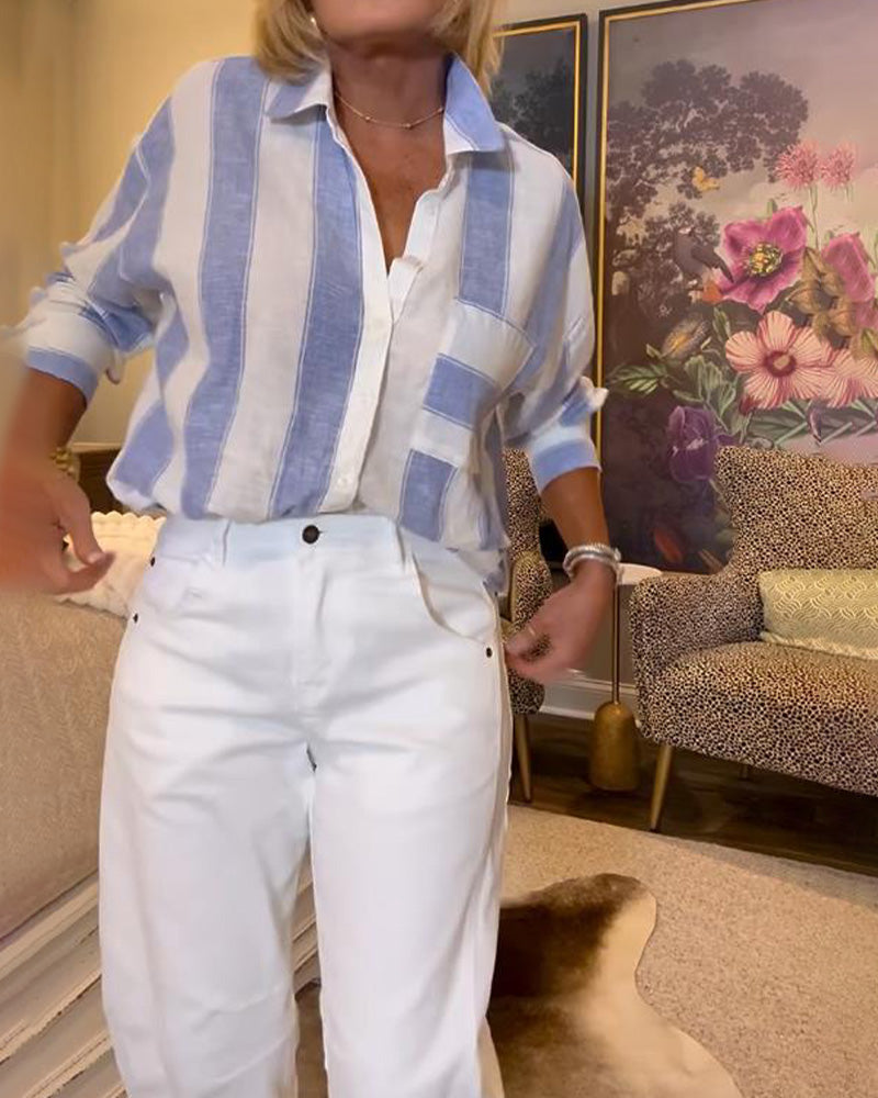 Shirt Col V Style Imprimé