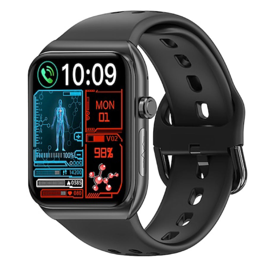 Smartwatch Moniteur de glycémie ECG Fréquence cardiaque Fitness Tracker