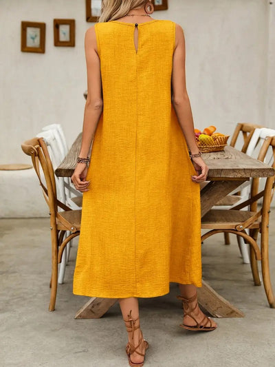 Robe sans manches unie pour femme - Style décontracté