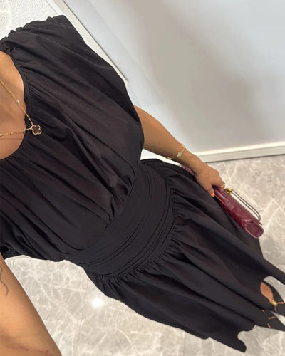 Robe plissée et amincissante