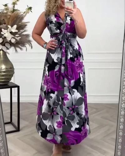 SASHA – ROBE LONGUE ÉLÉGANTE À IMPRIMÉ FLORAL
