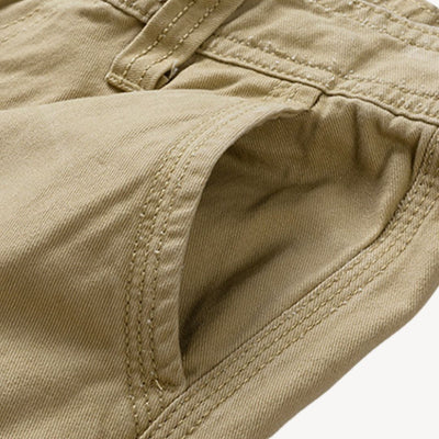 Short polyvalent et ceinturé en sergé pour hommes | Cargo