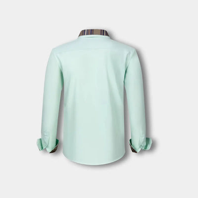 T-shirt manches longues à finitions carreaux pour Homme – Joni