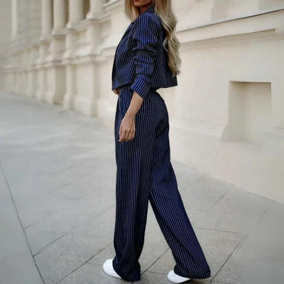 Tailleur Deux-Pièces Rayé pour Femme