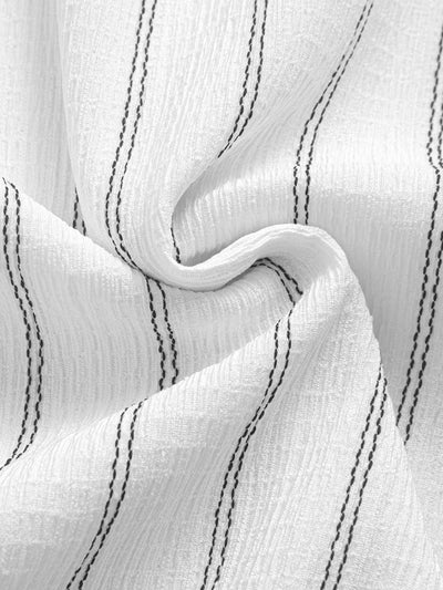 Stripe Textured Arc Hem T-Shirt