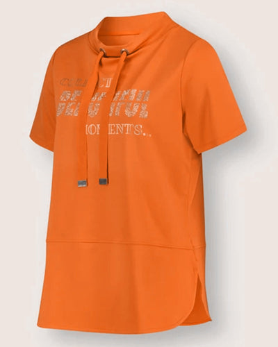 T-Shirt Avec Cordon De Serrage À Manches Courtes