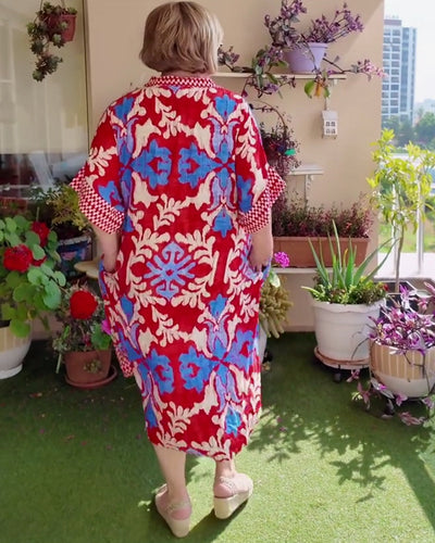 Robe Mode Revers Imprimé Large