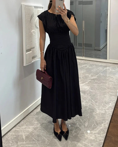 Robe plissée et amincissante