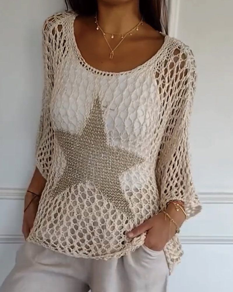 SALOE - HAUT CHIC EN MAILLE CROCHET