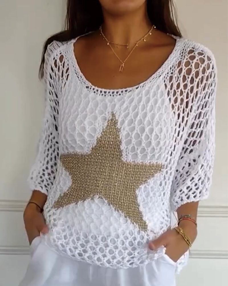 SALOE - HAUT CHIC EN MAILLE CROCHET