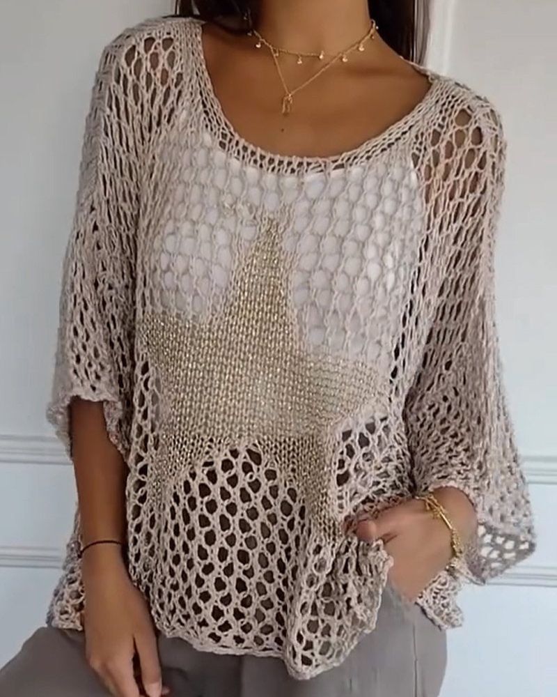SALOE - HAUT CHIC EN MAILLE CROCHET