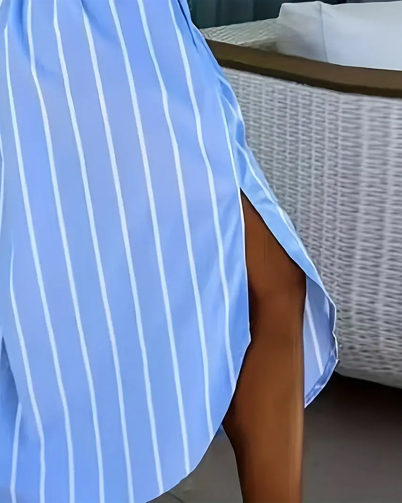 Robe Rayée Mode Rue