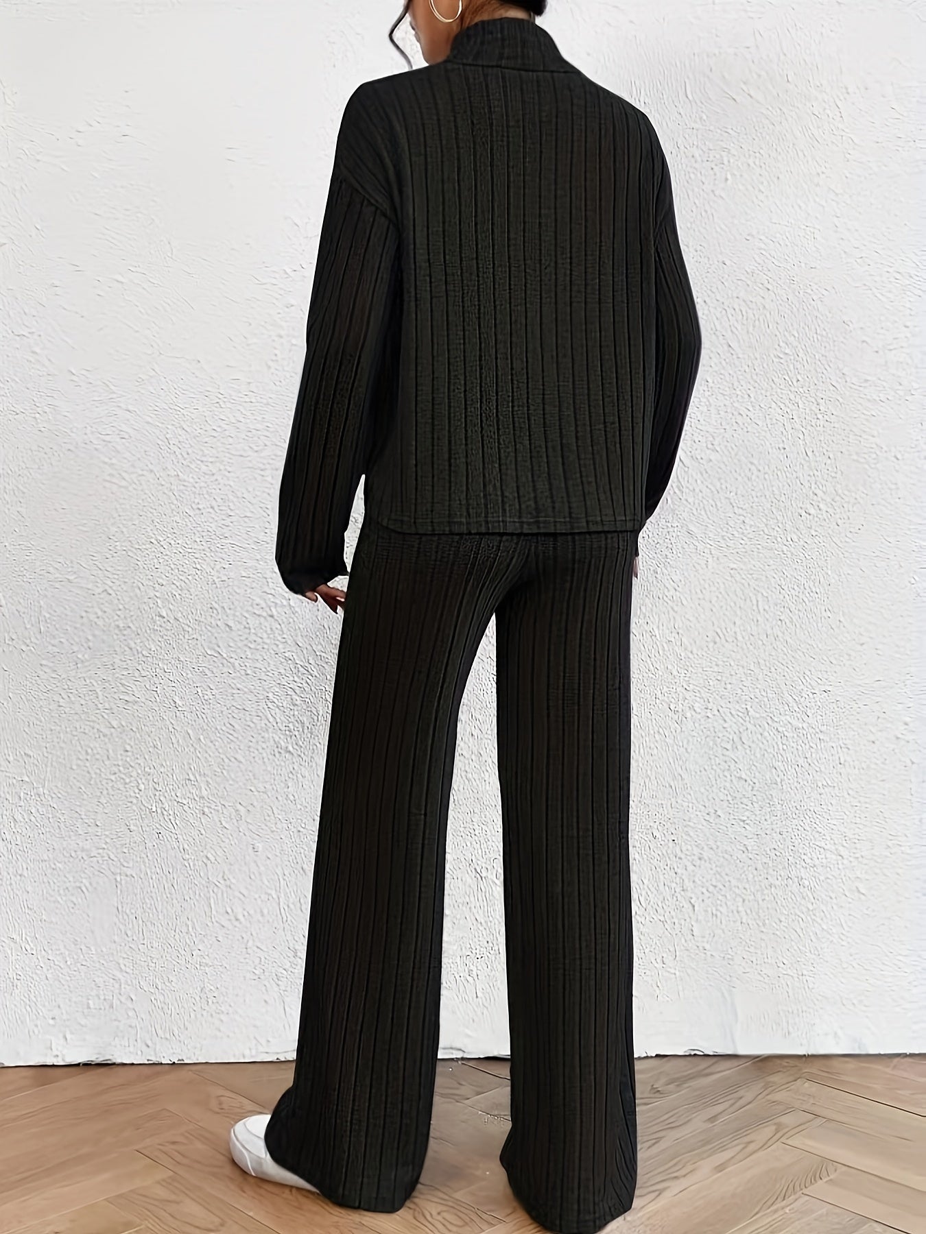 Set lounge en maille côtelée