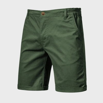 Short Chino pour homme - Short décontracté en coton avec taille élastique