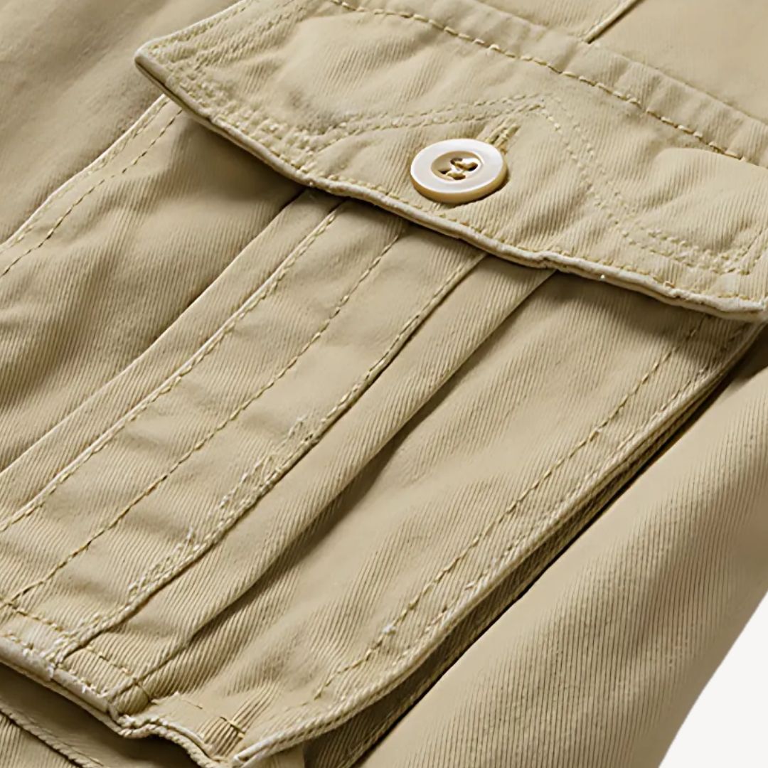 Short polyvalent et ceinturé en sergé pour hommes | Cargo