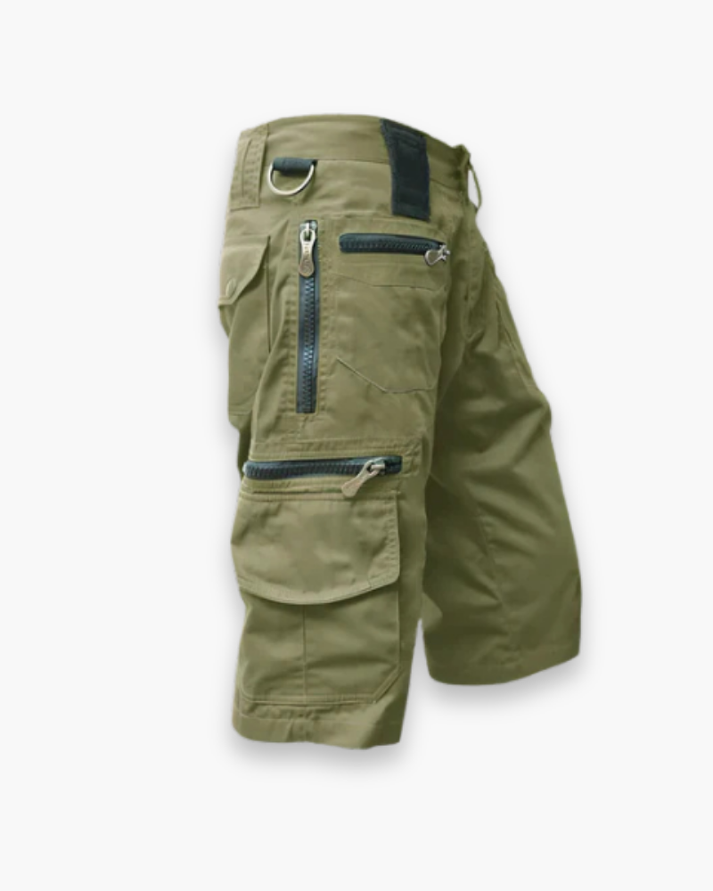 Short robuste cargo zippé pour homme | Résistant et stable