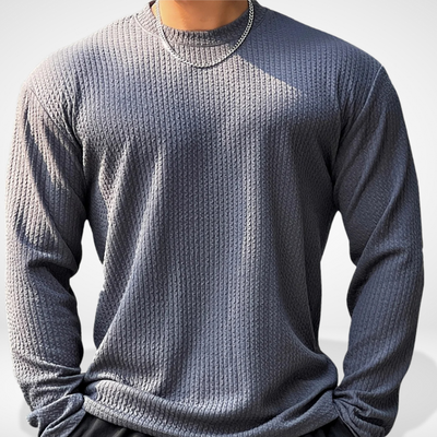 T-shirt manches longues à maille texturée pour Homme – Fredin