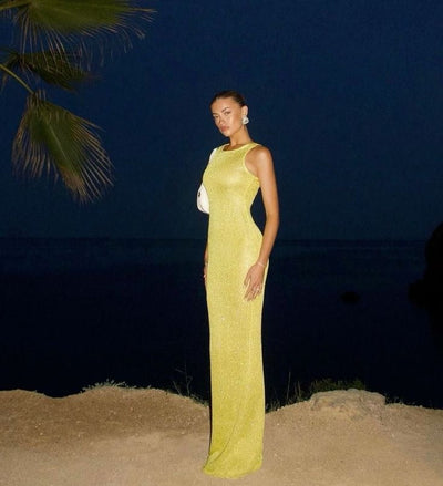 Robe longue sans manches