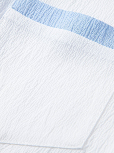 Textured Contrast Cuban Shirt