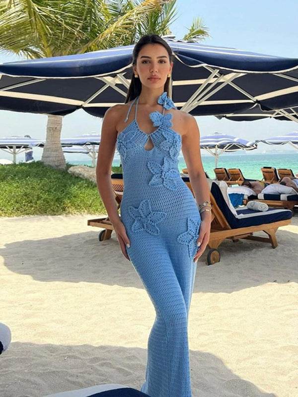 Sophie Paris® | Robe élégante en tricot ajouré sans manches