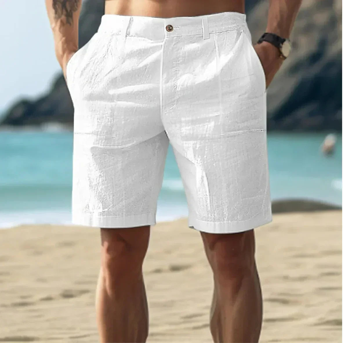 Short en lin élégant pour homme