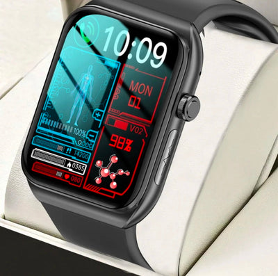 Smartwatch Moniteur de glycémie ECG Fréquence cardiaque Fitness Tracker