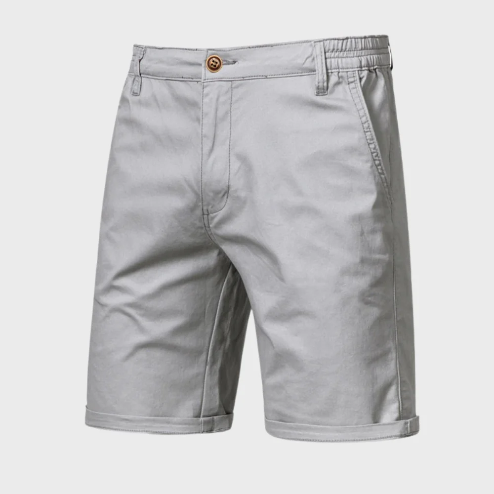 Short Chino pour homme - Short décontracté en coton avec taille élastique