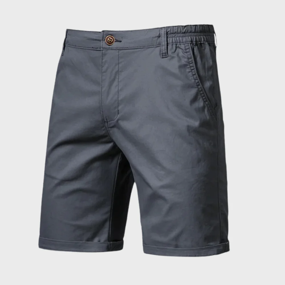 Short Chino pour homme - Short décontracté en coton avec taille élastique