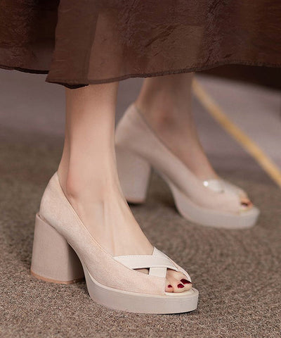 Adele™ | Talons Plateforme en Cuir Élégants