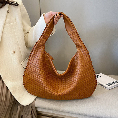 Sac à bandoulière en éco-cuir tressé pour femmes | Moyen