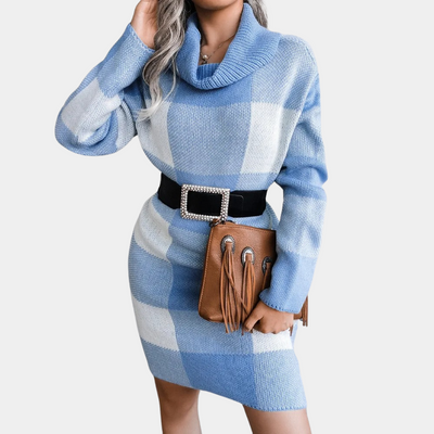 Robe-pull à col roulé pour femme | Mini