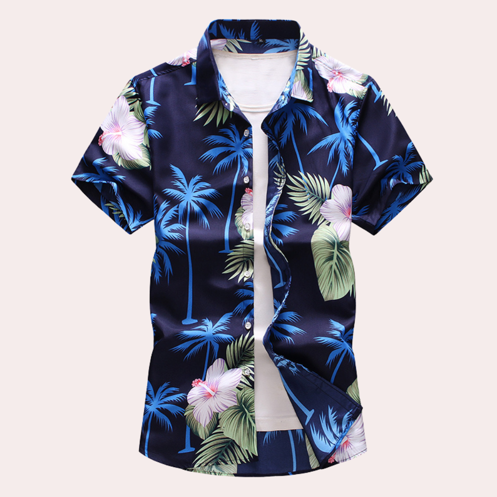 Zander - Chemise hawaïenne tropicale, légère et respirante