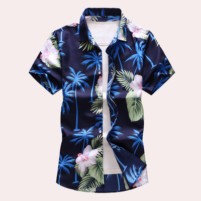 Zander - Chemise hawaïenne tropicale, légère et respirante