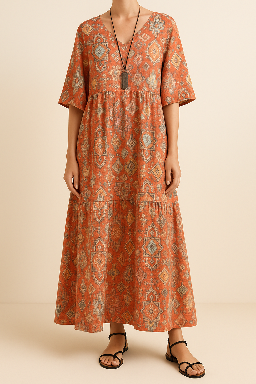 Sahar™ | Robe Ethnique Lin