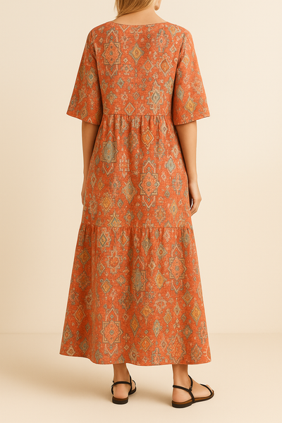 Sahar™ | Robe Ethnique Lin