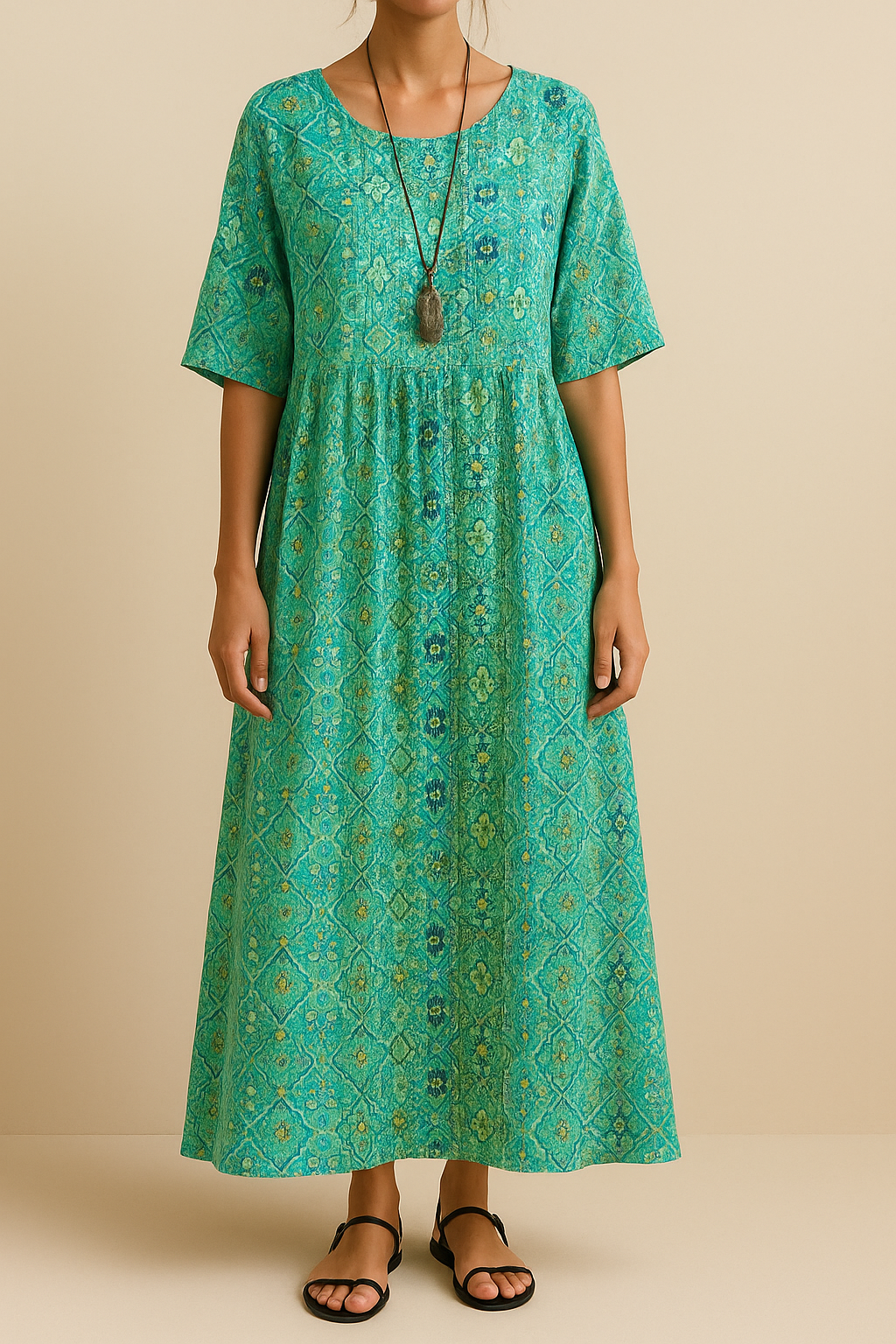 Sahar™ | Robe Ethnique Lin