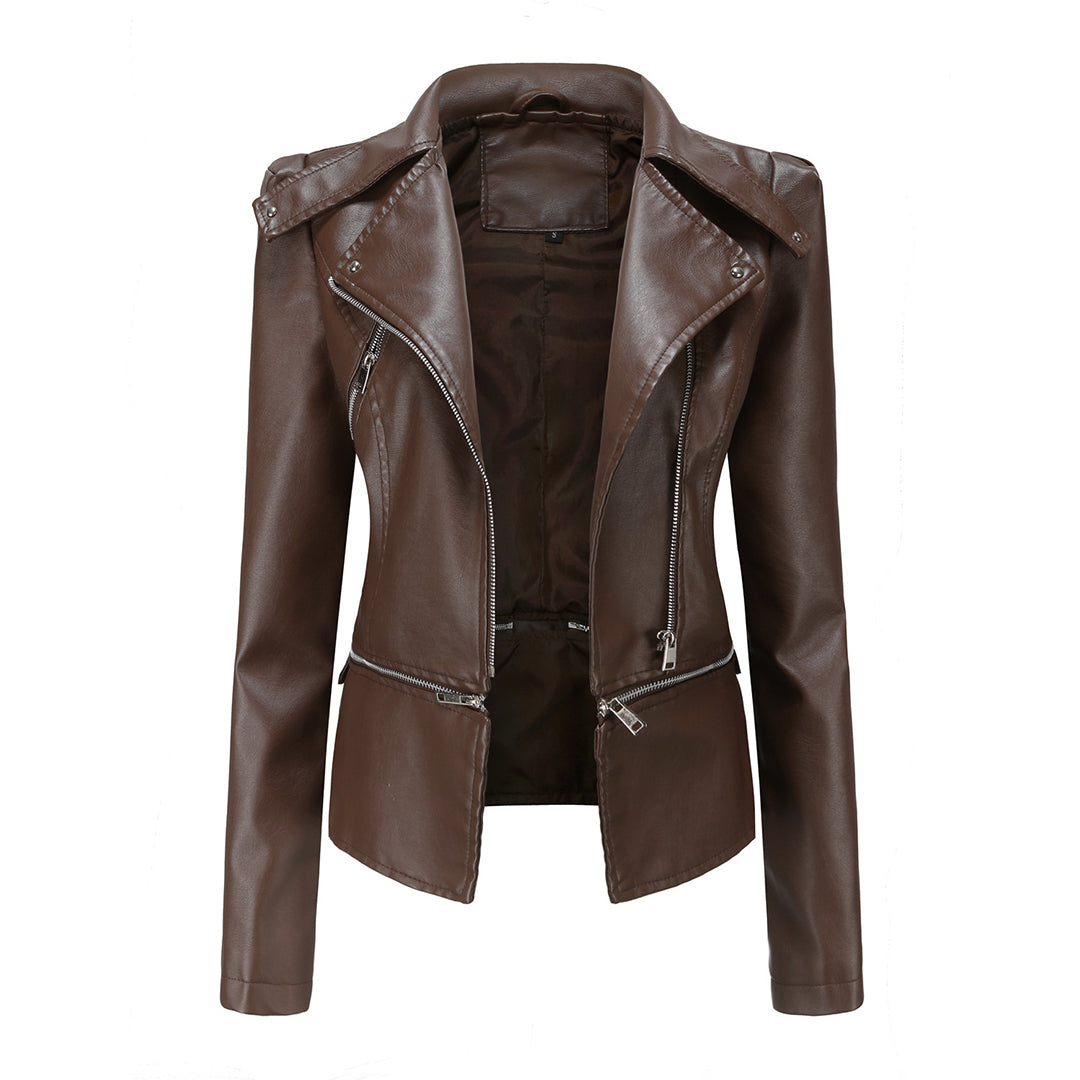 Thalia | Veste motard slim fit pour femme