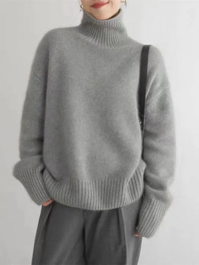 VERONIQUE | Pull col roulé en cachemire