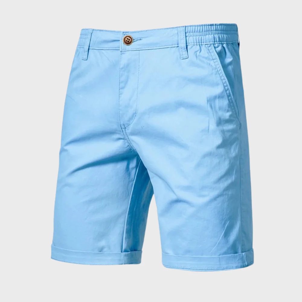 Short Chino pour homme - Short décontracté en coton avec taille élastique