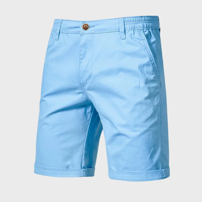 Short Chino pour homme - Short décontracté en coton avec taille élastique